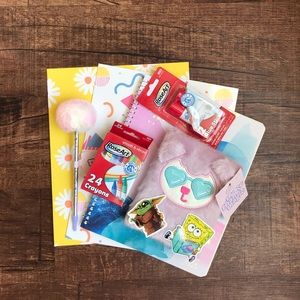 9pc girls school supply bundle